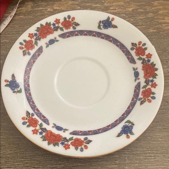 Vintage CROWN MING Jian Shiang Imari Patterned 6 Saucers - Picture 1 of 6
